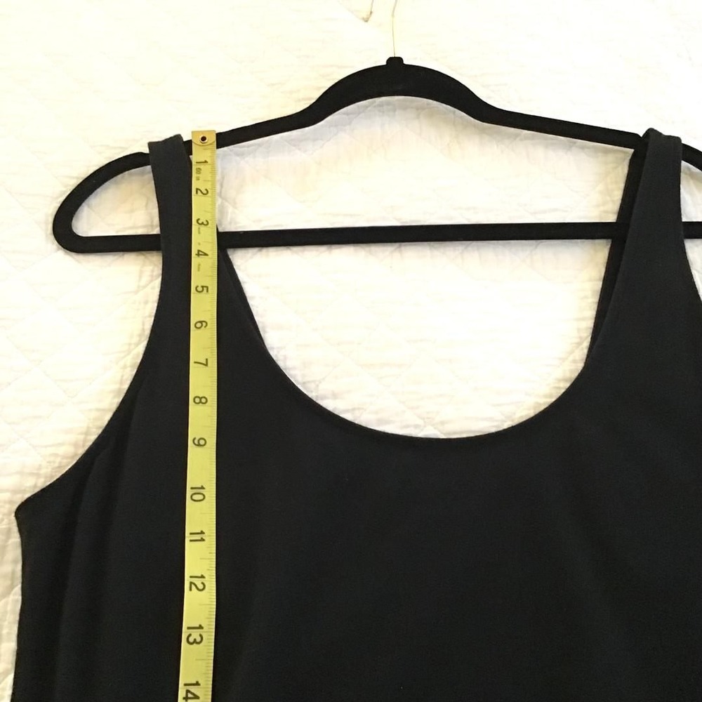 A New Day XL Womens Black Scoop Neck Sleeveless Maxi Tank Dress Lagenlook Resort - Picture 8 of 14